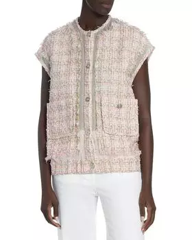 Твидовый пиджак Versace, розовый