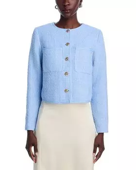 Твидовый жакет - эксклюзивный AQUA, синий