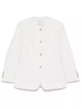 Твидовый жакет без воротника DUNST, белый