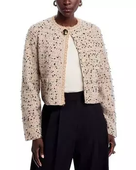 Твидовый жакет Fabiana Filippi, коричневый/бежевый