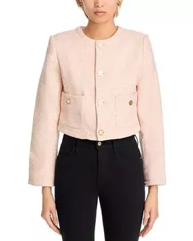 Твидовый жакет FRAME, розовый