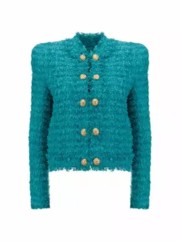 Твидовый жакет с бахромой Balmain