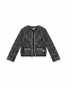 Твидовый жакет с бахромой N°21, мультиколор