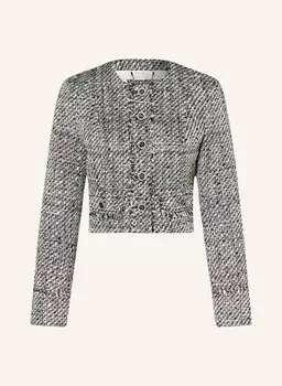 Твидовый жакет с блестящей пряжей Guess, черный