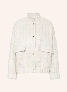 Твидовый жакет с пайетками и блестящей пряжей Catnoir, бежевый