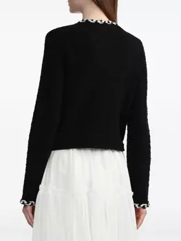 Твидовый жакет с плетеной отделкой tout a coup, черный