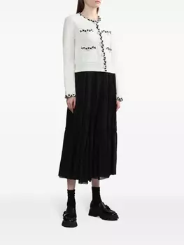 Твидовый жакет с плетеной отделкой tout a coup, белый