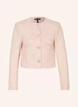 Твидовый жакет свободного кроя с блестящими нитками Marc Cain, желтый