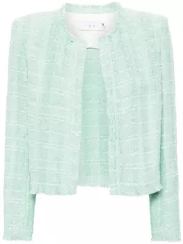 Твидовый жакет Zamia без застежки IRO, зеленый