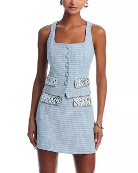 Твидовый жилет - эксклюзив AQUA, синий