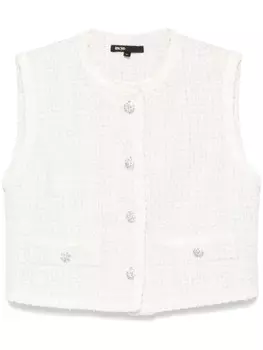 Твидовый жилет Maje, белый
