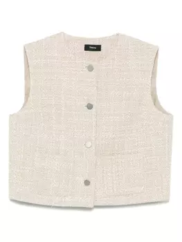 Твидовый жилет Theory, нейтральный