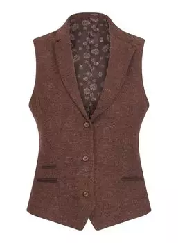 Твидовый жилет в ёлочку, 1920-е годы TruClothing, коричневый