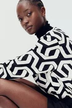 Твиловая блузка H&M, черный