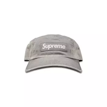 Твиловая кепка Supreme из ткани чинос, цвет Серый