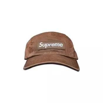 Твиловая кепка Supreme из ткани чинос, цвет Коричневый
