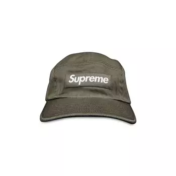 Твиловая кепка Supreme из ткани чинос, цвет Оливковый