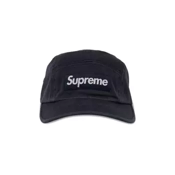 Твиловая кепка Supreme из ткани чинос, темно-синяя