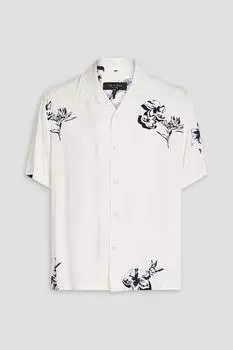 Твиловая рубашка Avery с цветочным принтом RAG & BONE, белый
