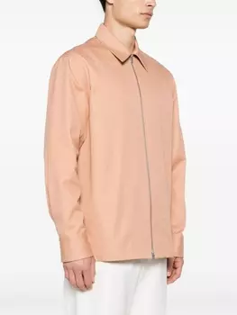 Твиловая рубашка на молнии Jil Sander, розовый