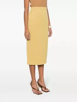 Твиловая юбка миди Denver Max Mara, желтый