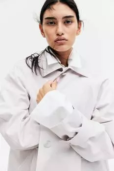 Твиловое пальто H&M, серый