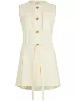 Твиловое платье миди со складками PATOU, желтый