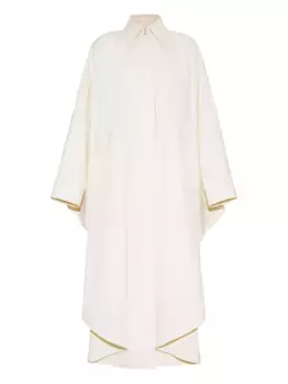 Твиловое пончо Adam Lippes, белый