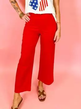 Твиловые брюки Calm Feeling в цвете Firecracker Red entro