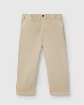 Твиловые брюки чинос для мальчика с карманами Laranjinha, бежевый