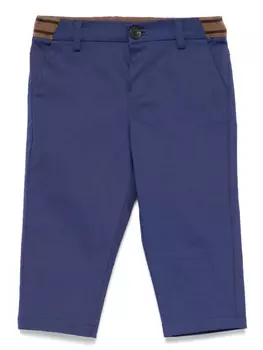 Твиловые брюки чинос Fendi Kids, синий