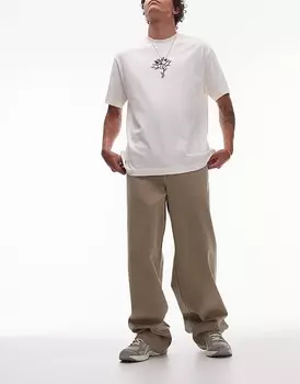 Твиловые брюки очень широкого кроя Topman