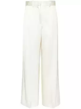 Твиловые брюки палаццо с завышенной талией JIL SANDER, нейтральный