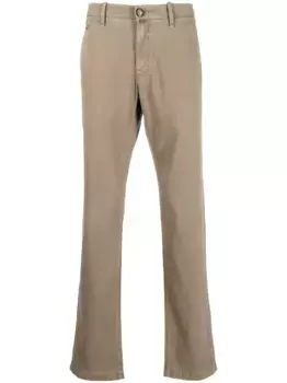 Твиловые брюки прямого кроя JACOB COHEN, нейтральный