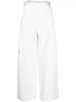 Твиловые брюки с завышенной талией Plan C, белый