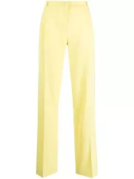 Твиловые брюки со складками Coperni, желтый