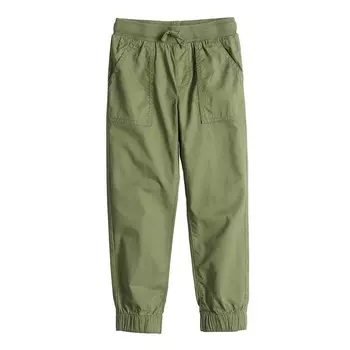 Твиловые джоггеры без шнурков Jumping Beans для мальчиков 4–12 лет в цвете обычный, тонкий и хаски, цвет Olive