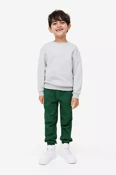 Твиловые джоггеры H&M, зеленый