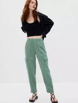 Твиловые джоггеры-карго Gap, цвет sage green