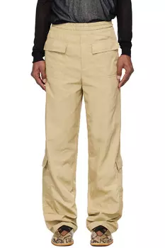 Твиловые карго-брюки Dries Van Noten, цвет cream