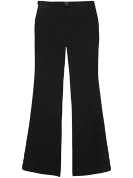 Твиловые расклешенные брюки Ksubi, черный