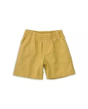 Твиловые шорты-бермуды для мальчика с эластичной резинкой на талии Knot, желтый