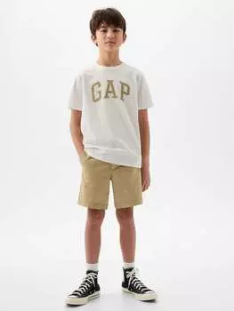 Твиловые шорты-бермуды с кулиской Gap, цвет khaki