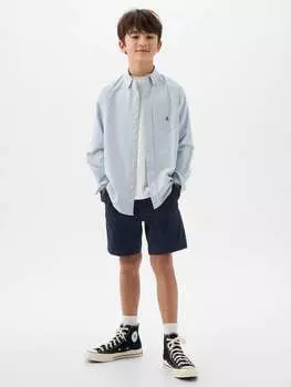 Твиловые шорты-бермуды с кулиской Gap, цвет dark blue