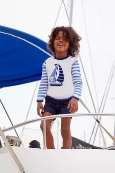 Твиловые шорты чинос для мальчика JoJo Maman Bb, синий