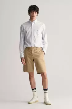 Твиловые шорты Gap из смесового органического хлопка свободного кроя Gant, бежевый