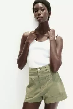 Твиловые шорты карго H&M, хаки