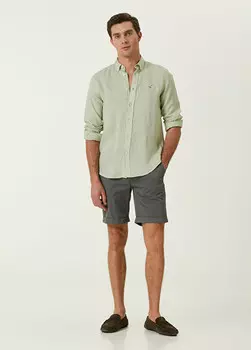 Твиловые шорты узкого кроя Beymen Club, антрацит