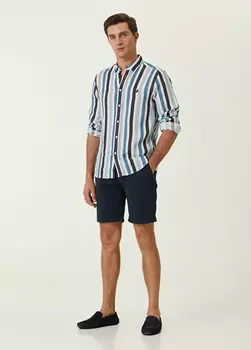 Твиловые шорты узкого кроя Beymen Club, синий