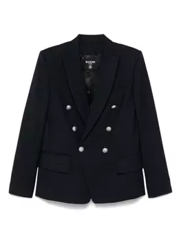 Твиловый блейзер Balmain Kids, синий